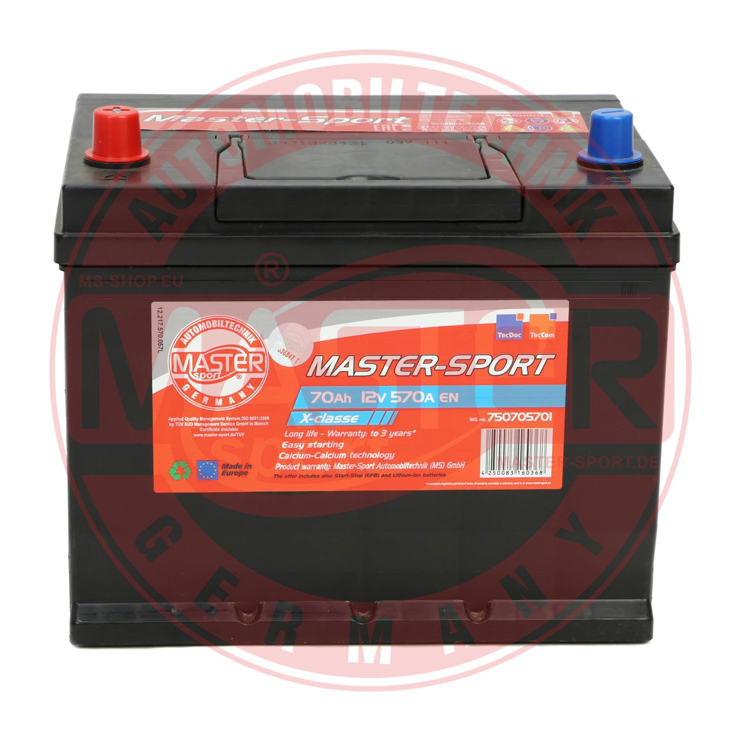 MASTER-SPORT GERMANY 750705701 Starter Battery for CHEVROLET DAEWOO DAIHATSU DODGE HONDA HYUNDAI ISUZU JEEP KIA LAND ROVER LEXUS